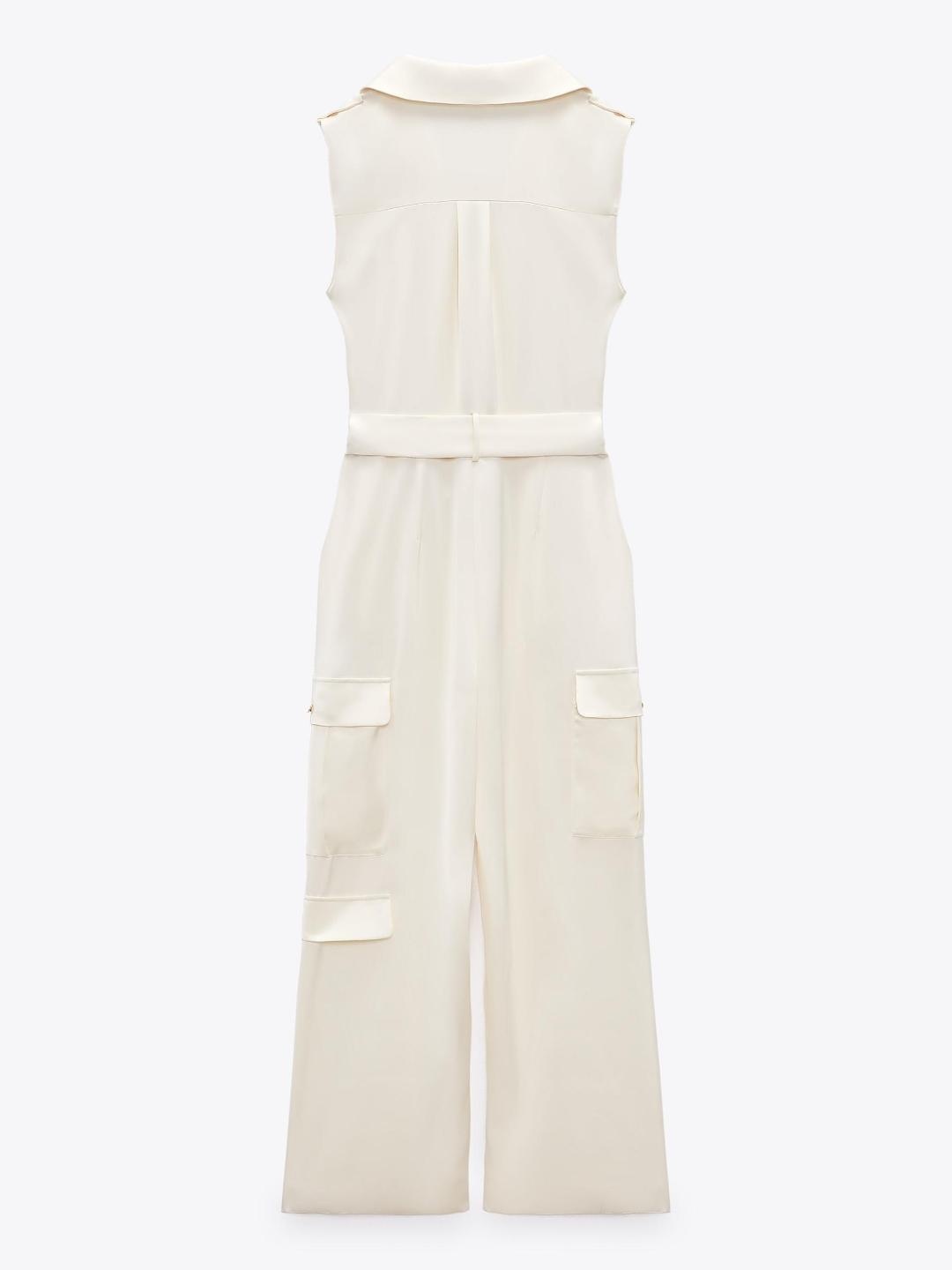 

ZARA Women Beige Jumpsuit