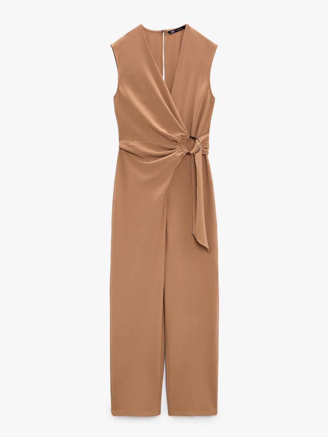 

ZARA Women Beige Jumpsuit