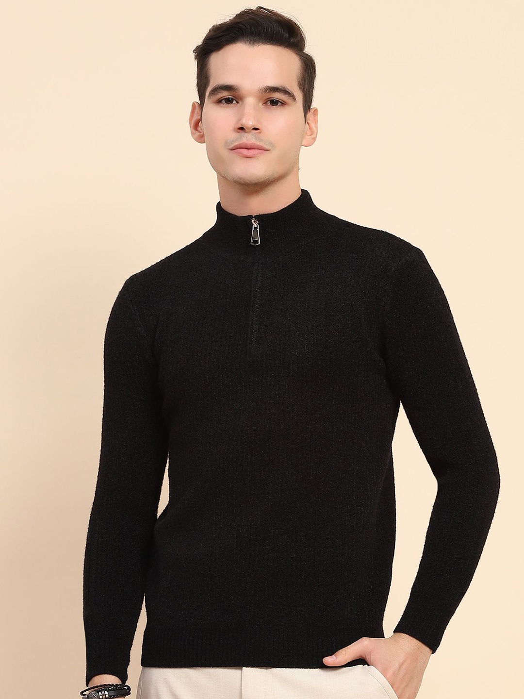 

Global Republic Men Turtle Neck Pullover Sweater, Black