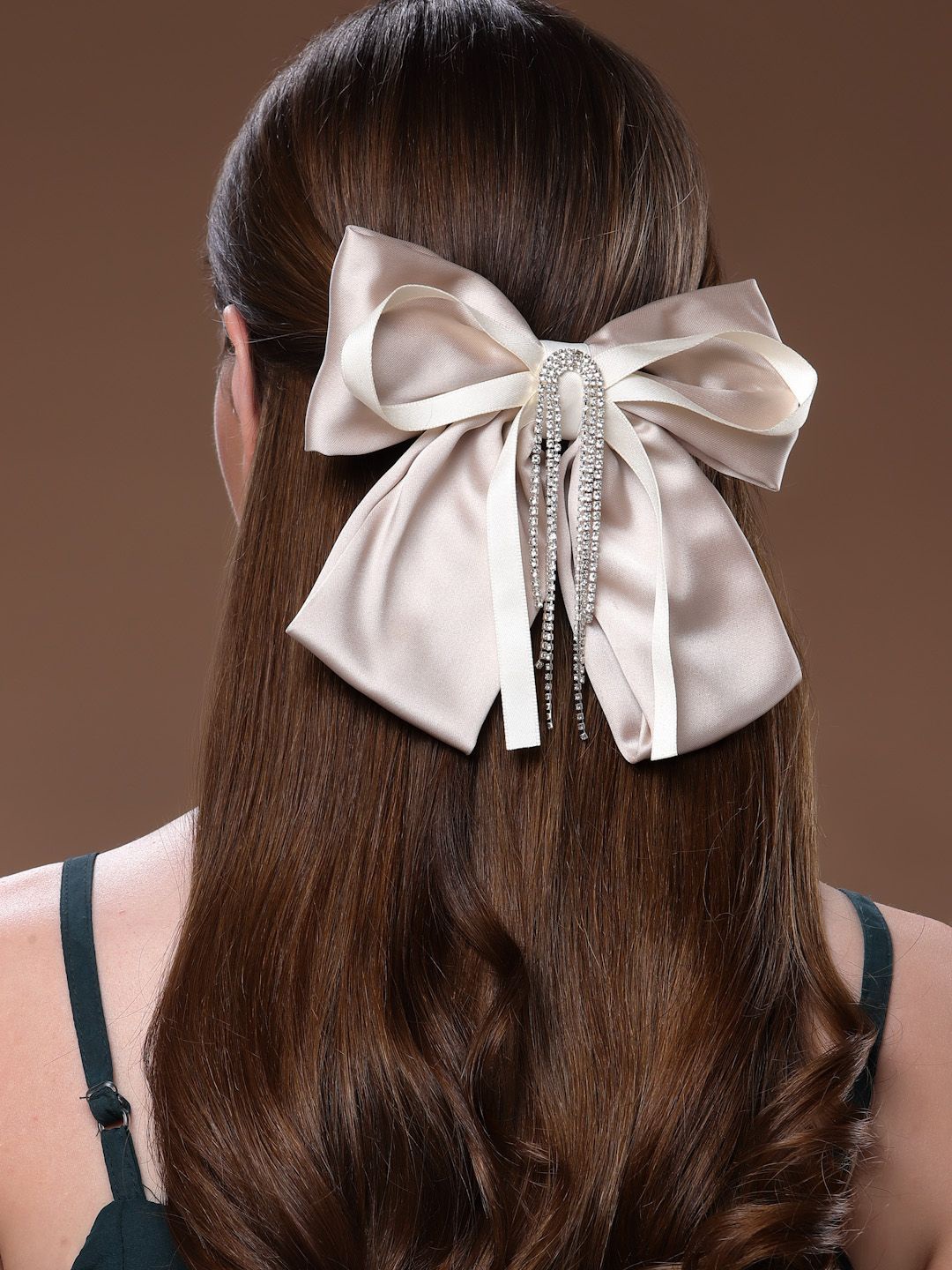 

PANASH Women Embellished Tic Tac Hair Clip, Taupe