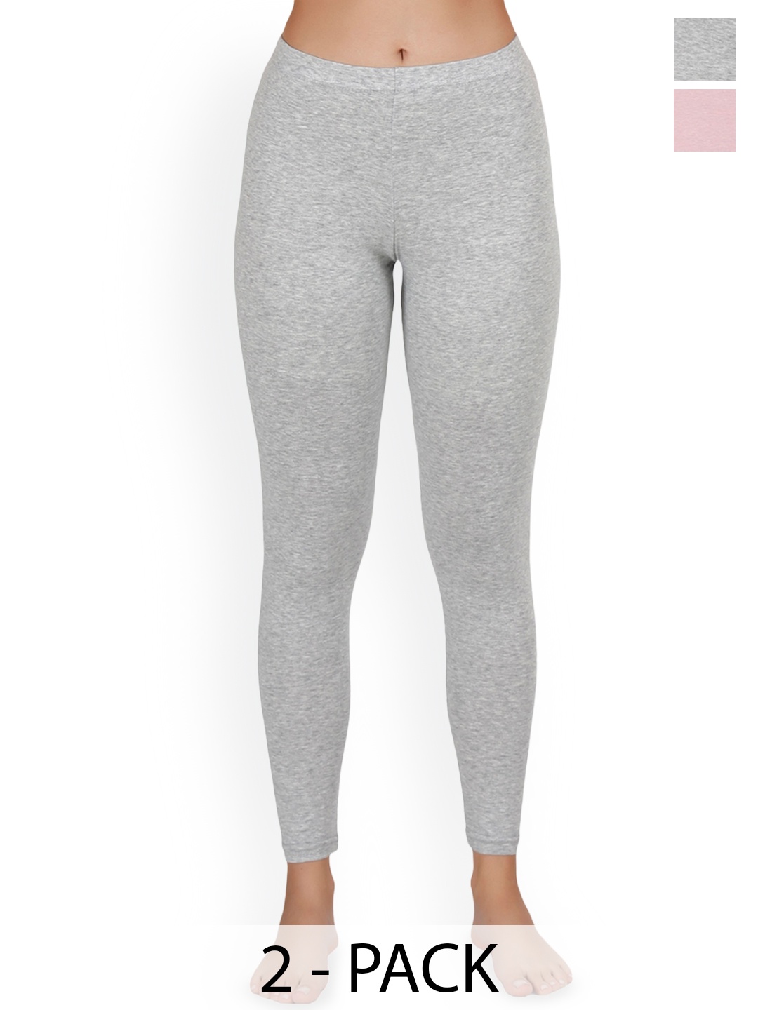 

SELFCARE Women Pack Of 2 Moisture-Wicking Thermal Bottom, Grey