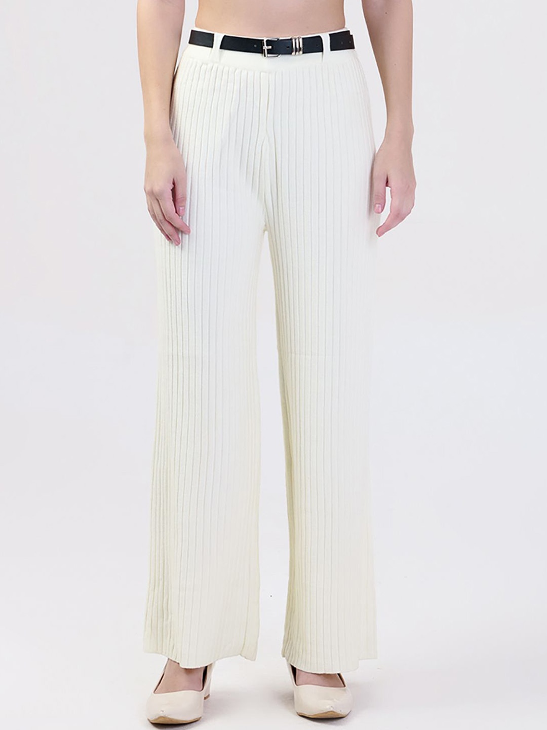 

Albion By CnM Women Mid-Rise Regular Trousers, Cream