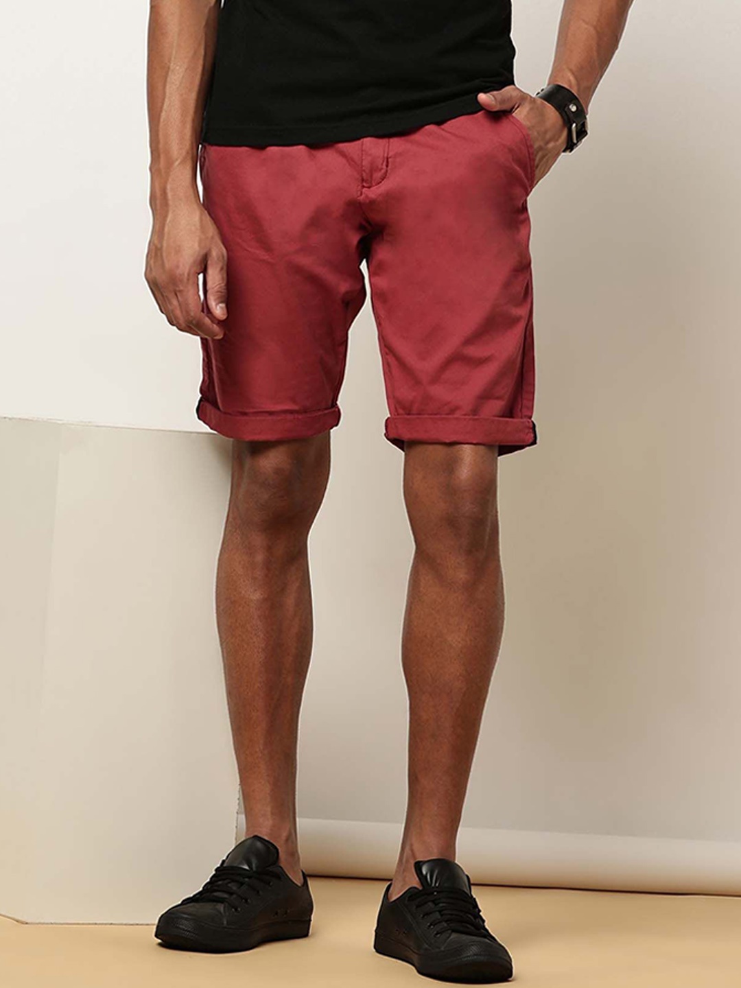 

beevee Men Shorts, Red