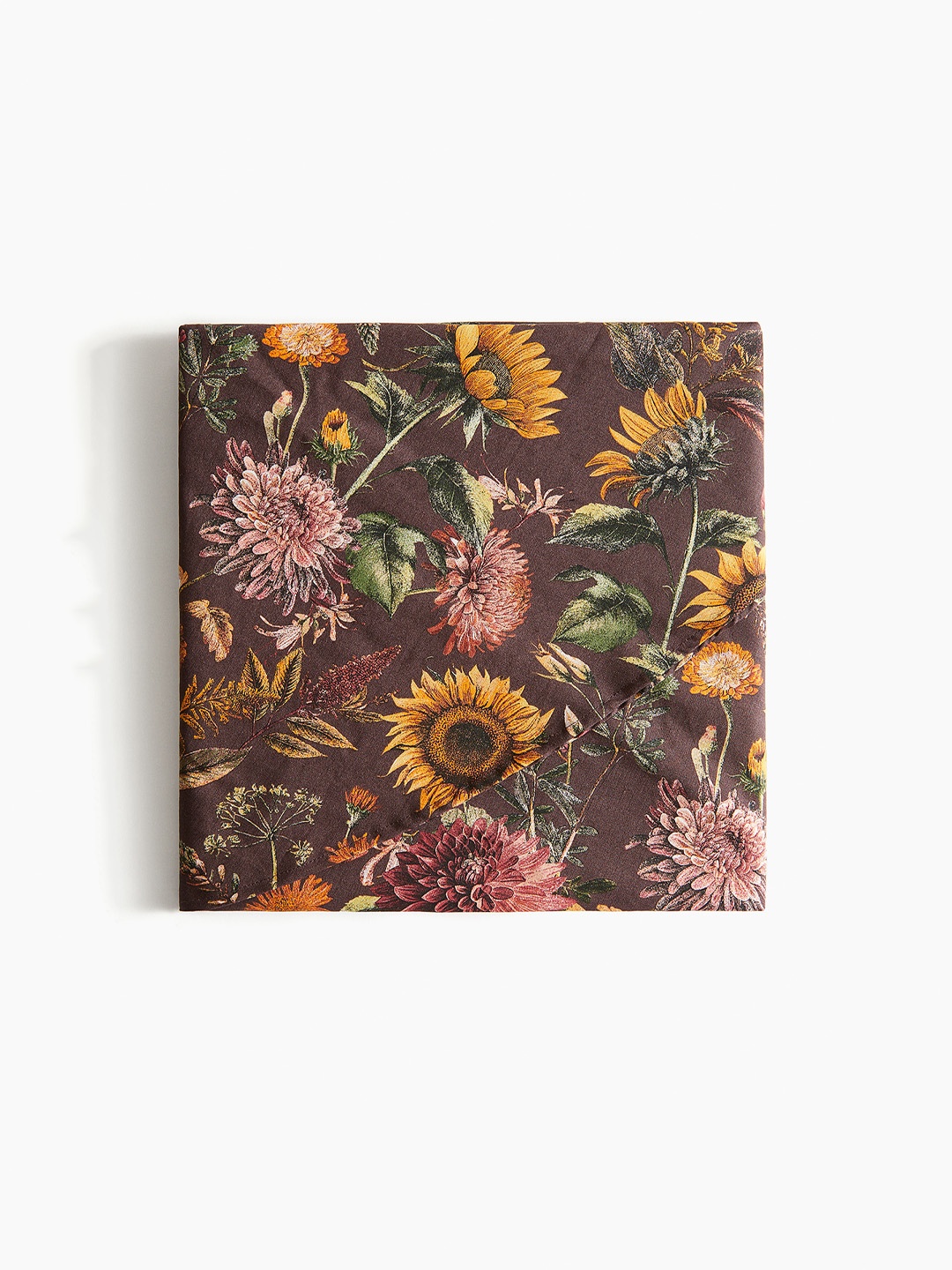 

H&M Dark Brown & Green Linen-Blend Tablecloth