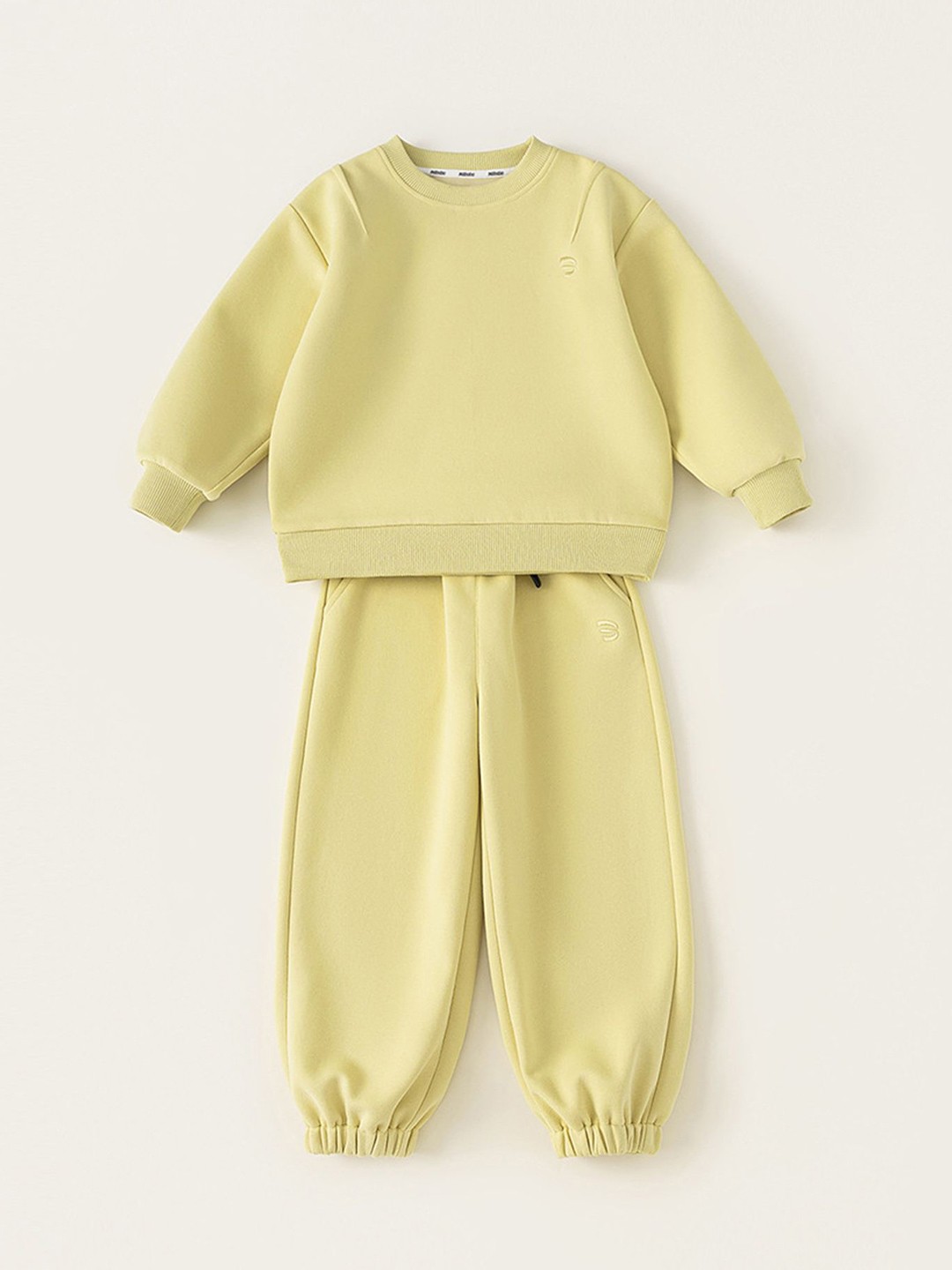 

LULU & SKY Boys Round Neck Long Sleeves Sweatshirt With Jogger, Yellow