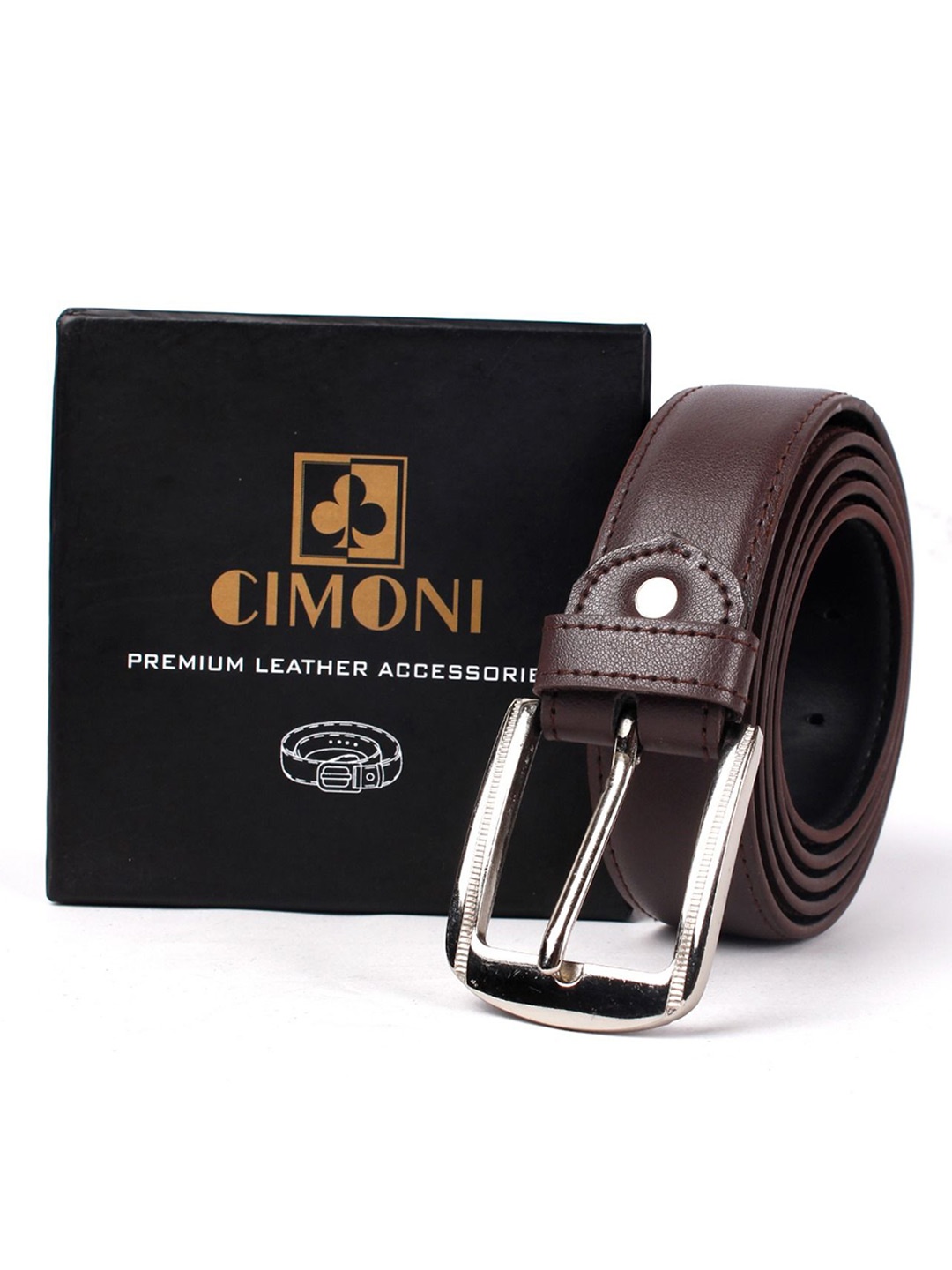 

CIMONI Men PU Formal Belt, Brown