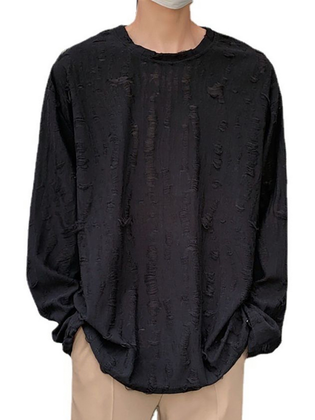 

StyleCast x Revolte Men Solid Round Neck T-shirt, Black