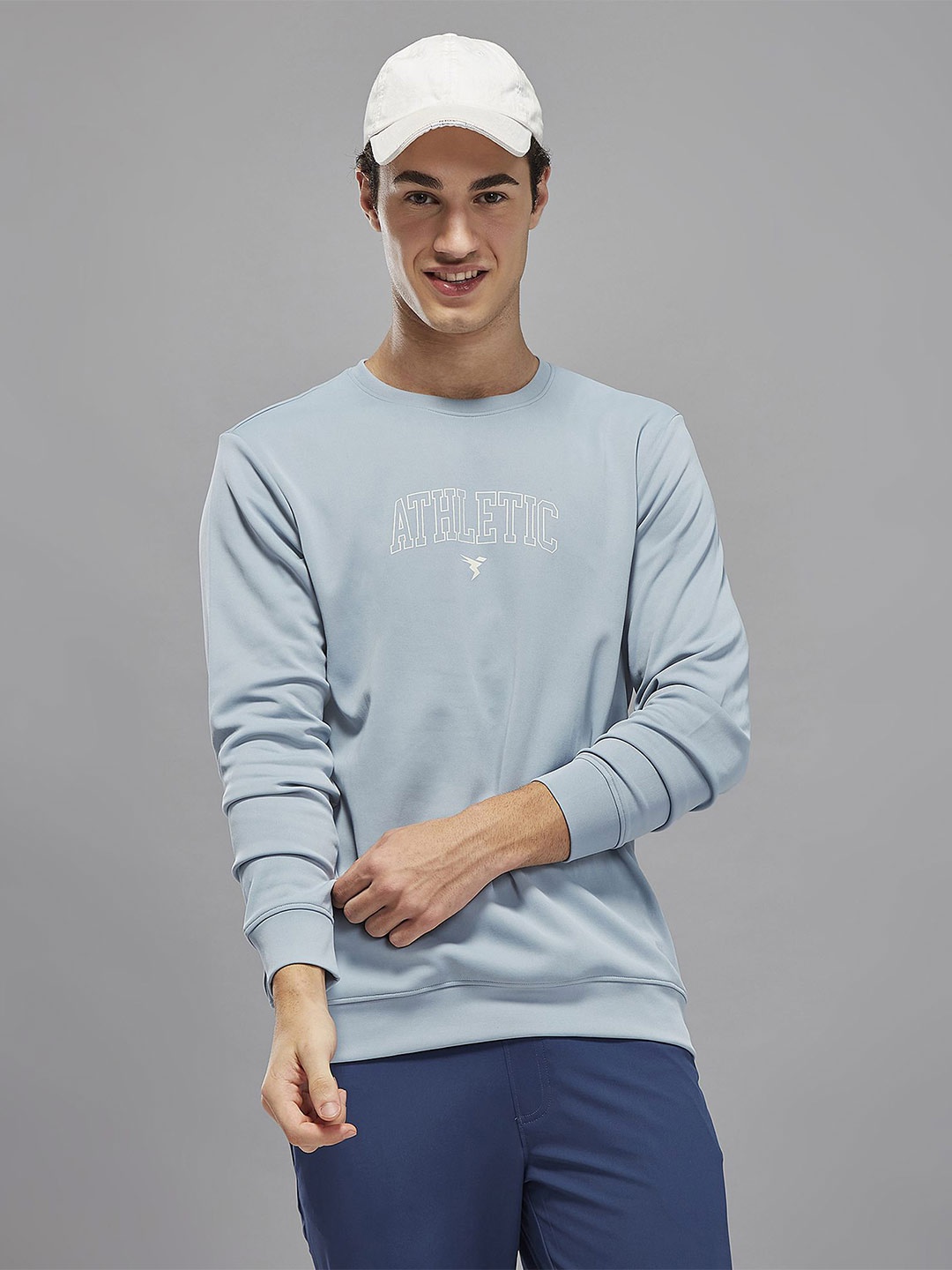 

Technosport Men Graphic Printed Round Neck Sweatshirt, Blue