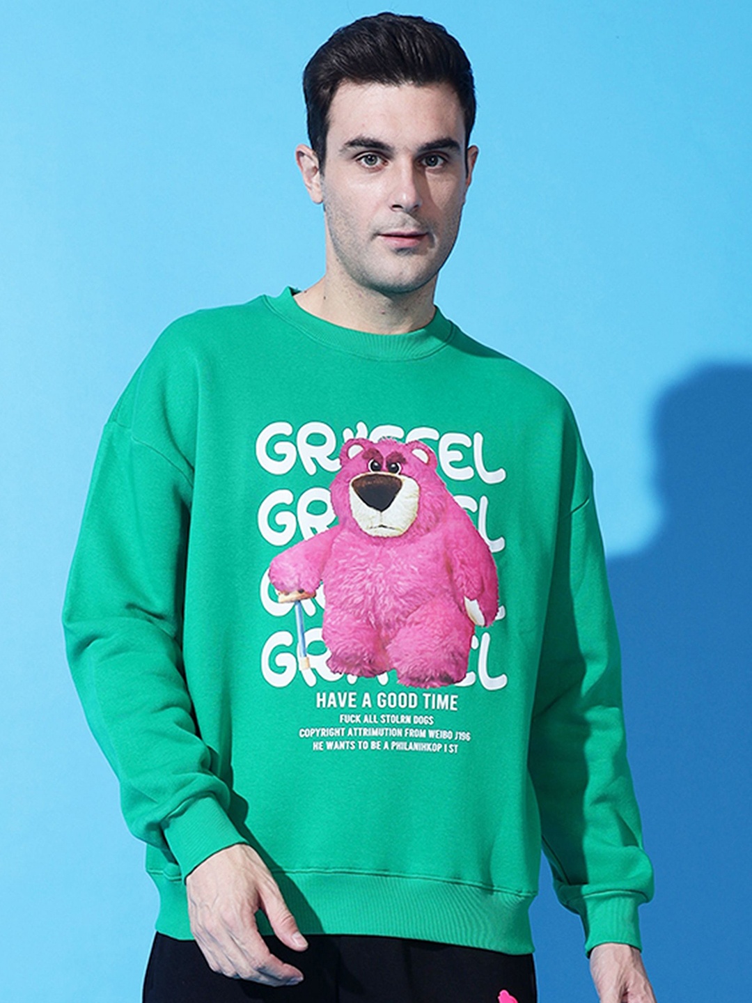

GRIFFEL Men Printed Sweatshirt, Green