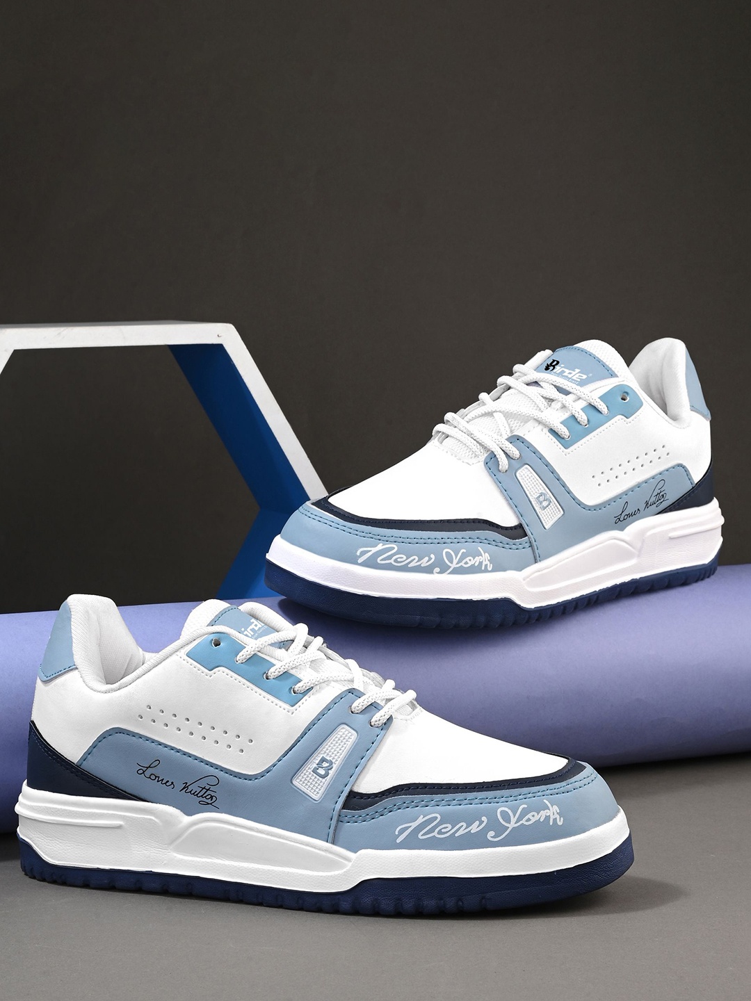 

BIRDE Men Colourblocked Lightweight Lace-Ups Sneakers, Blue