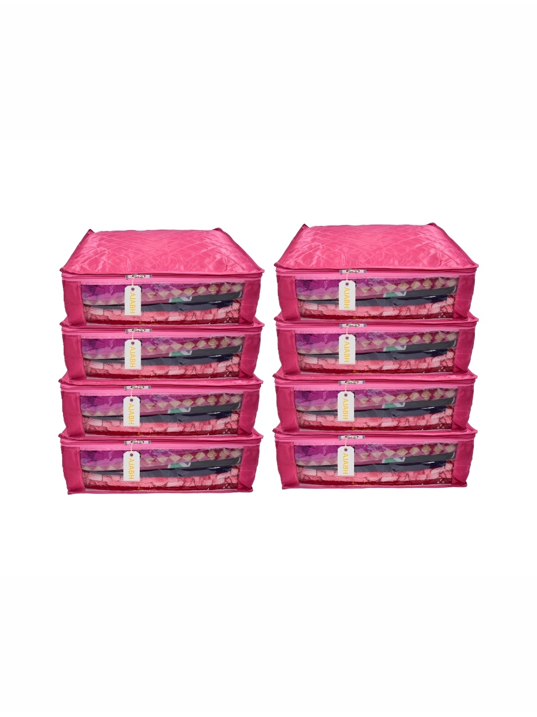 

Ajabh Pink 8 Pieces Satin Drawer Organisers