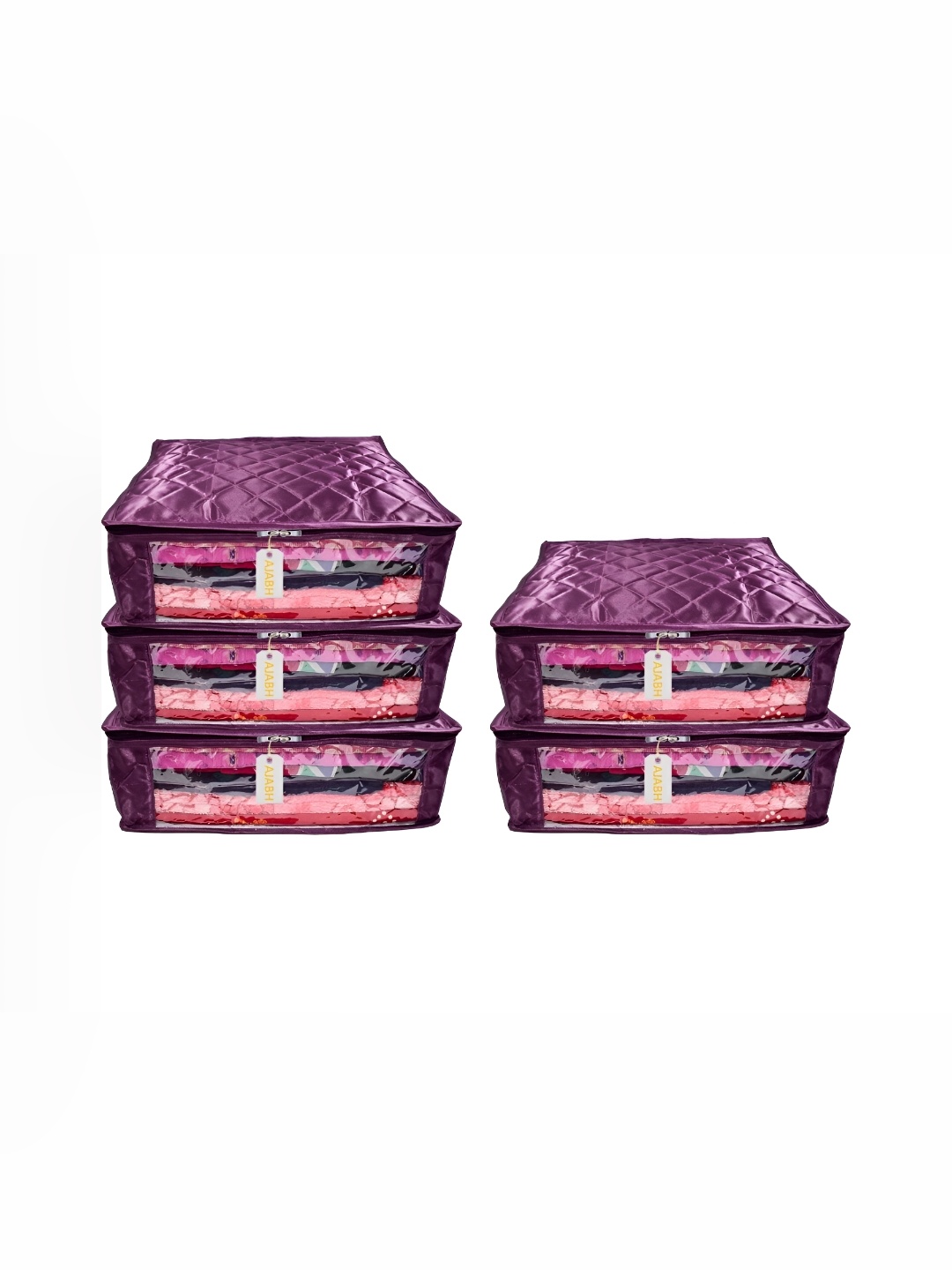 

Ajabh Purple 5 Pieces Satin Drawer Organisers