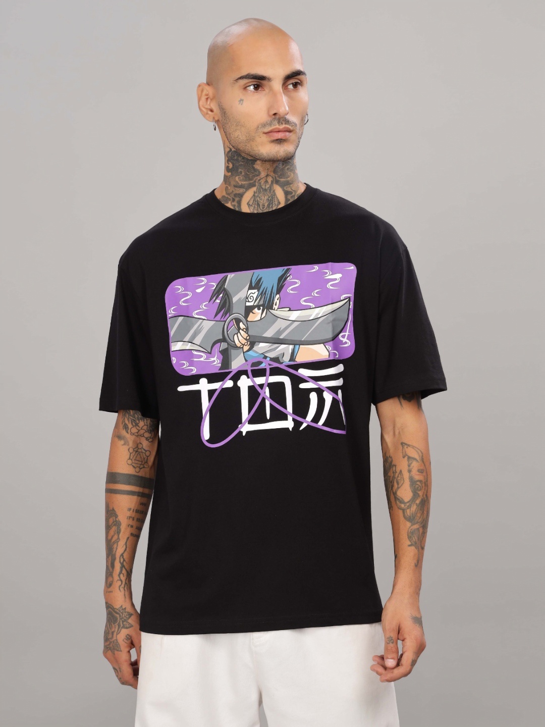 

TOMHIDDLE Men Printed T-shirt, Black
