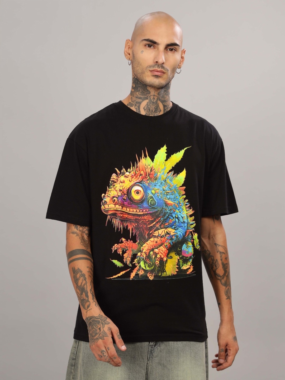 

TOMHIDDLE Men Printed T-shirt, Black
