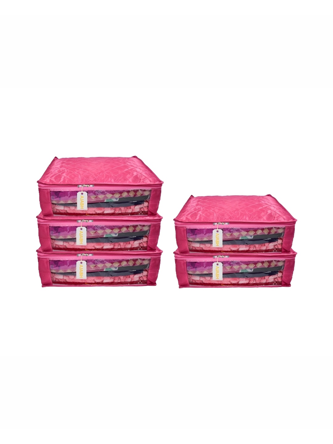 

Ajabh Pink 5 Pieces Satin Drawer Organisers