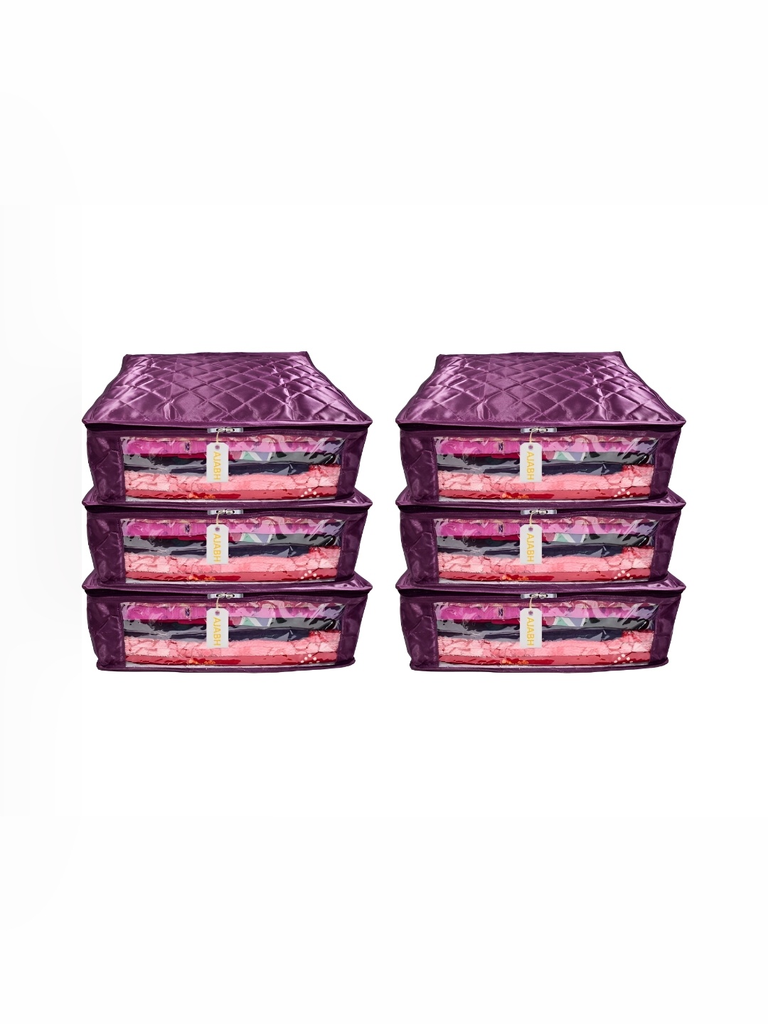 

Ajabh Purple 6 Pieces Satin Drawer Organisers