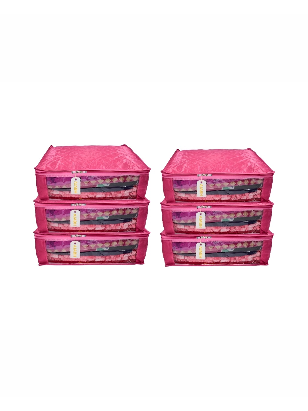 

Ajabh Pink 6 Pieces Satin Drawer Organisers