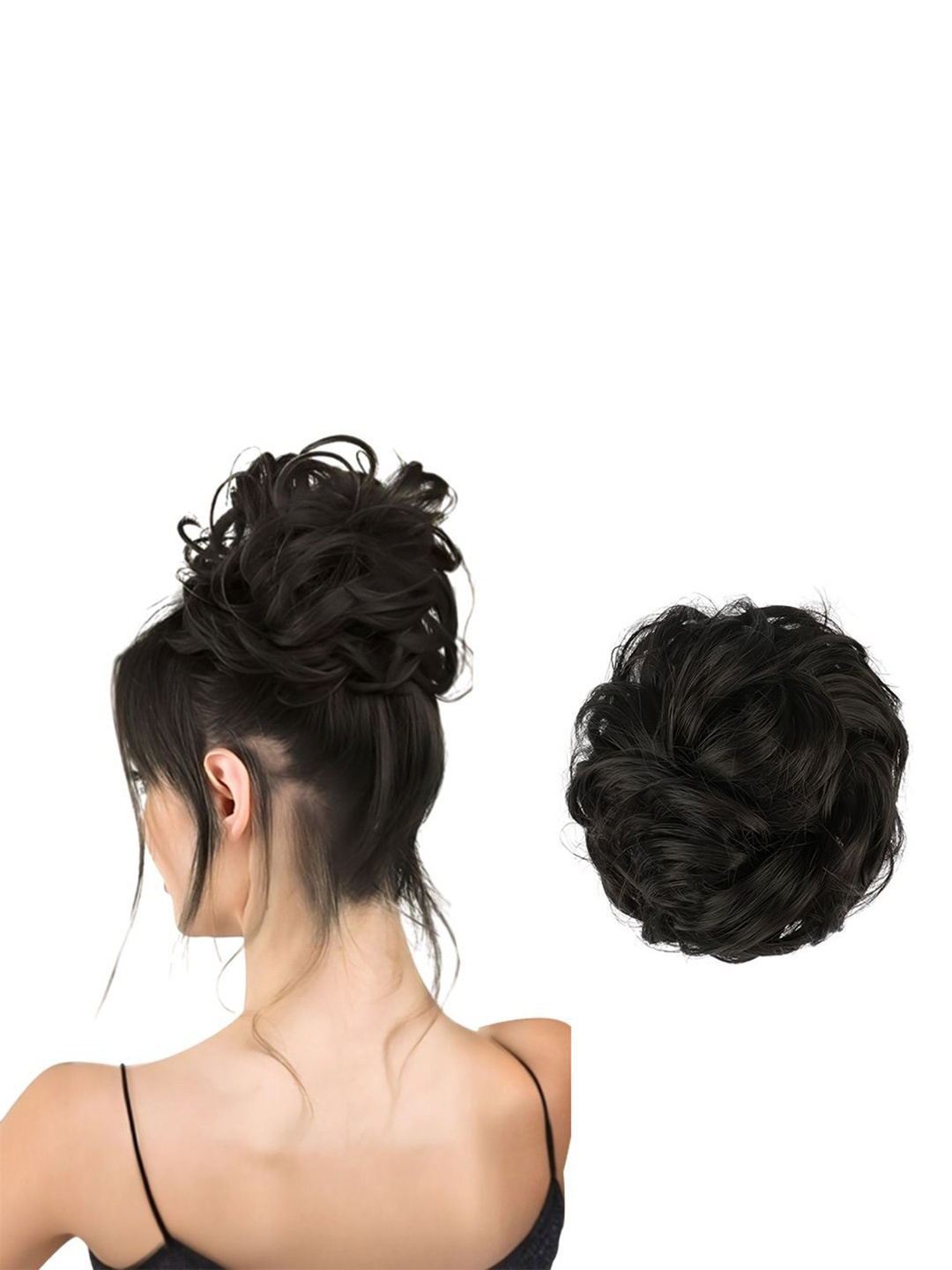 

D-Divine Clip-In Bun Wavy Hair Extension - Black