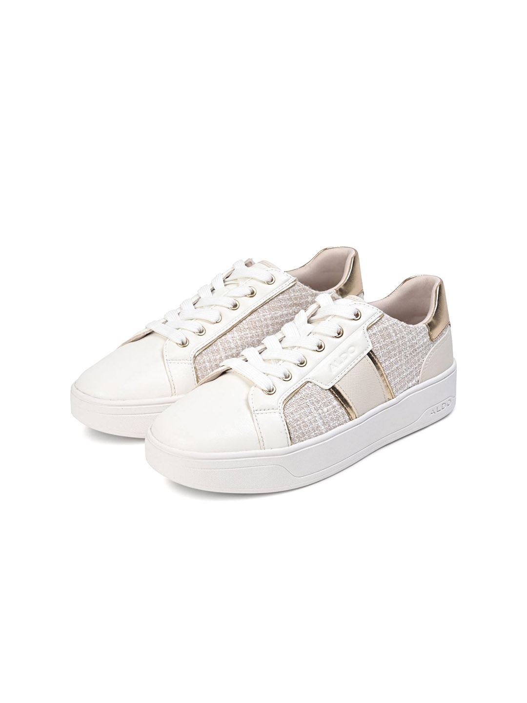 

ALDO Women Colourblocked Lace-Ups Sneakers, White