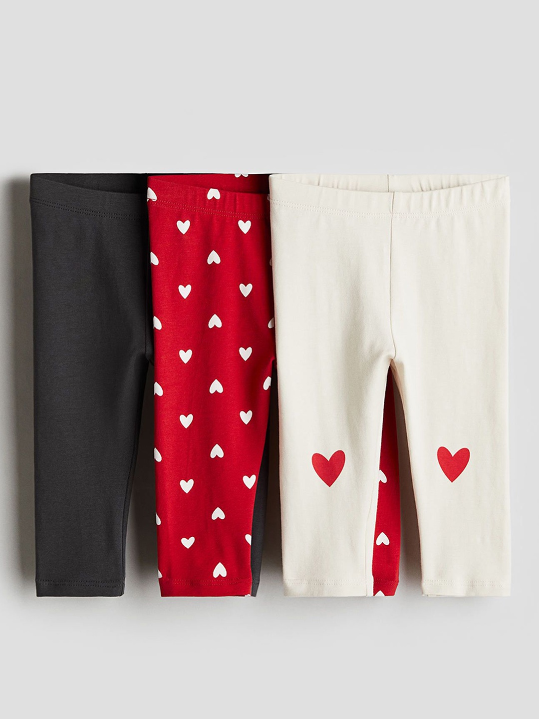 

H&M Boys 3-Pcs Cotton Leggings, White