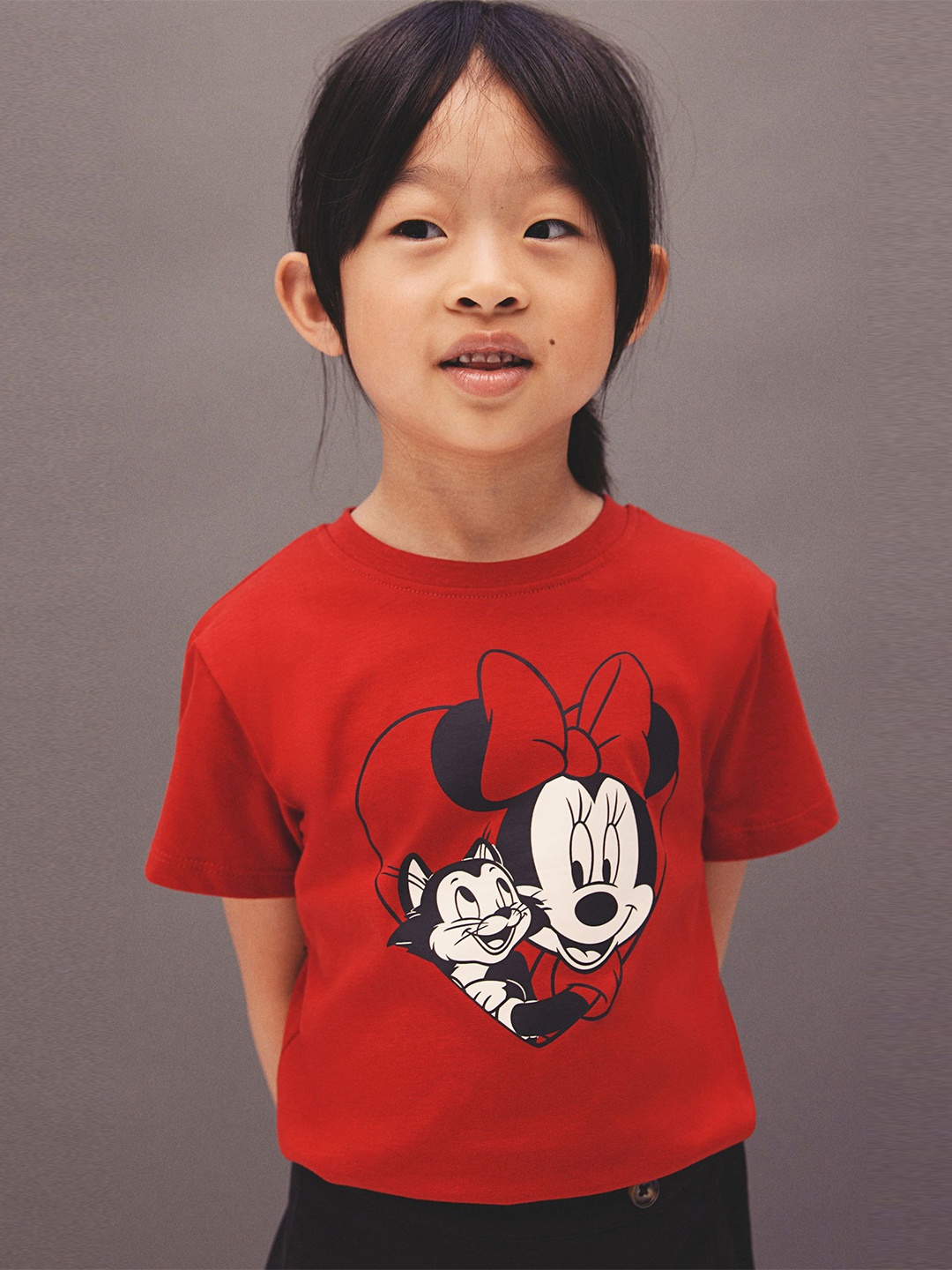 

H&M Girls Cotton Printed T-shirt, Red