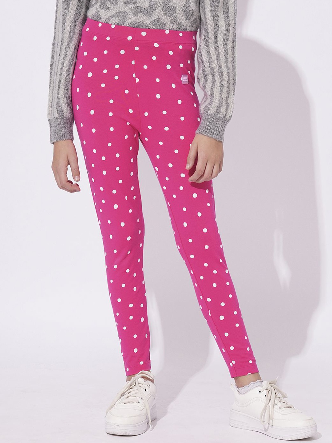 

Vero Moda Girls Printed Ankle Length Leggings, Pink