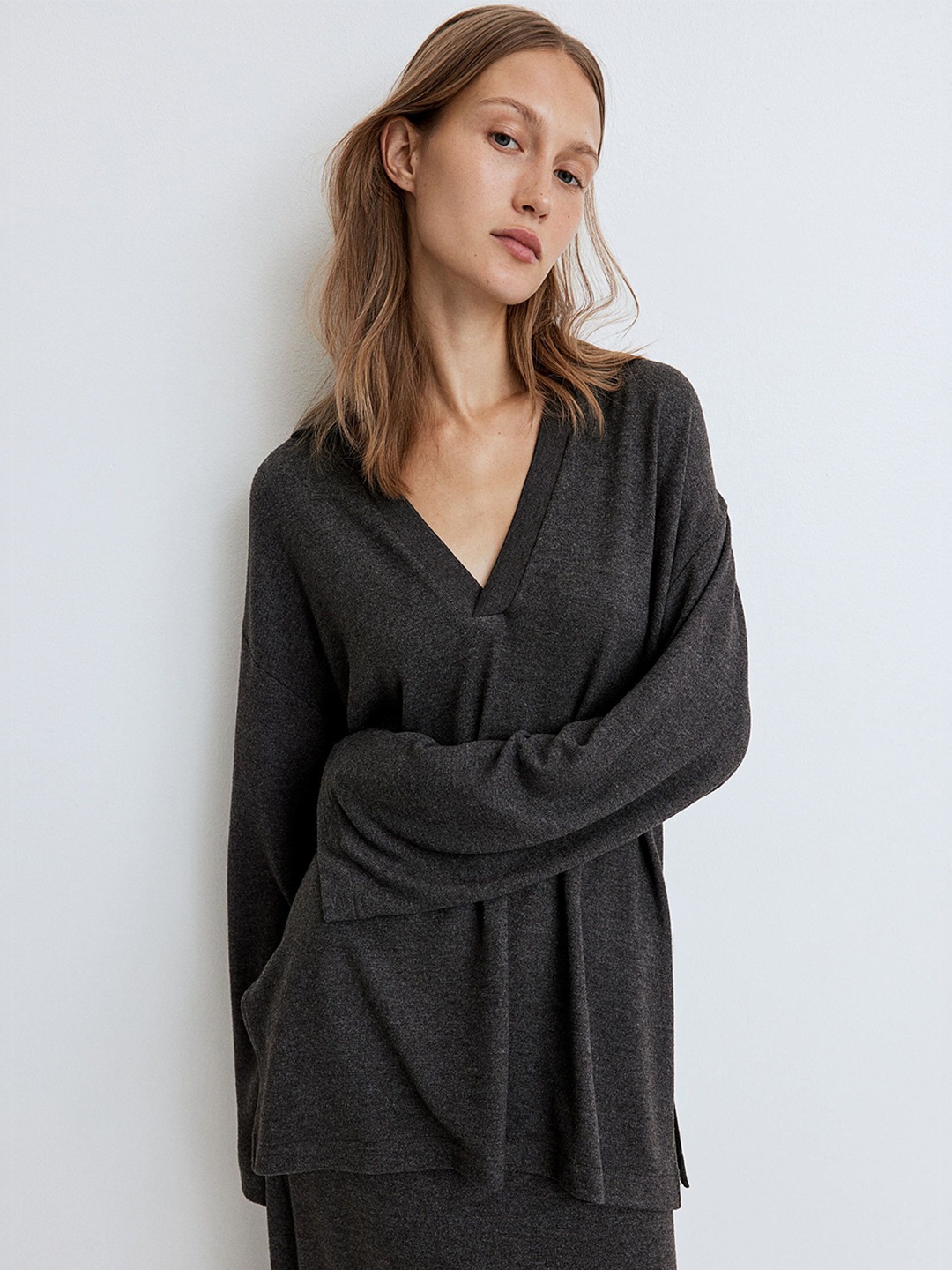 

H&M Collared Tops, Charcoal