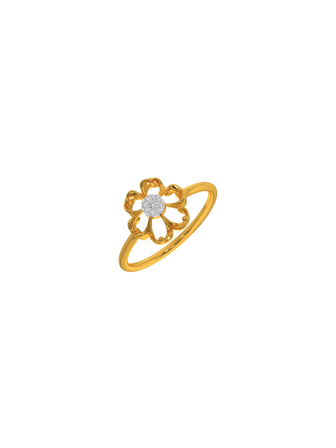 

KISNA DIAMOND AND GOLD JEWELLERY 14KT Finger Ring Diamond 0.03g, Yellow