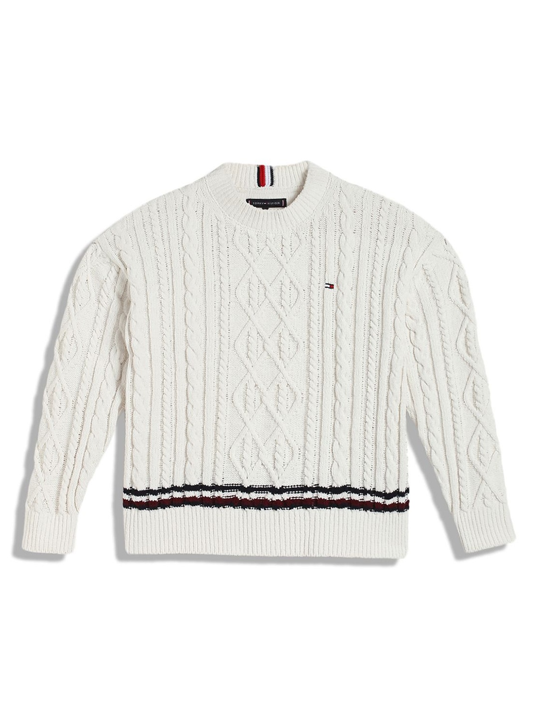 

Tommy Hilfiger Boys Polyester Chenille Cable Sweatshirt, White