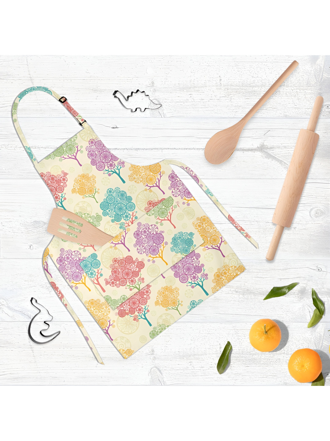 

ArtzFolio Kids Yellow & Pink Printed Cotton Aprons