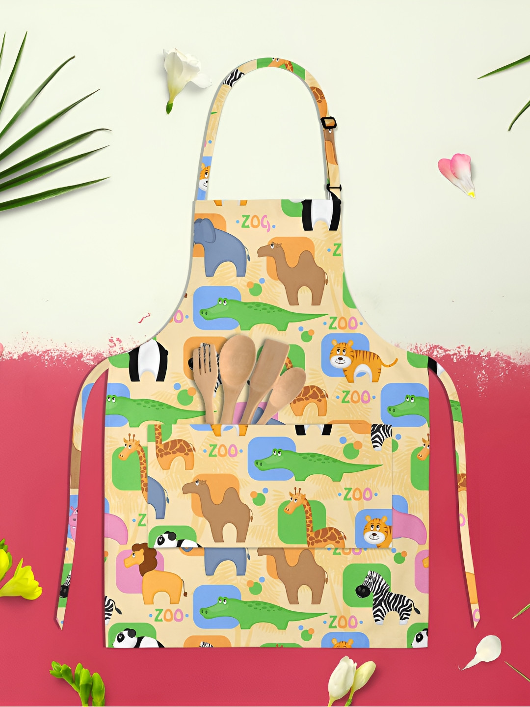 

ArtzFolio Yellow & Blue Printed Cotton Apron