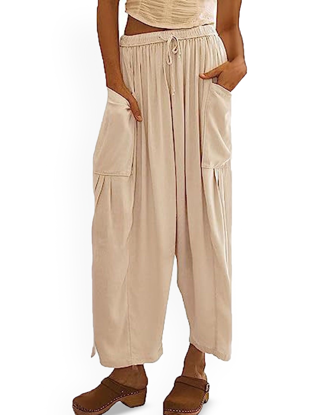 

StyleCast Women Regular Fit Pleated Trousers, Off white