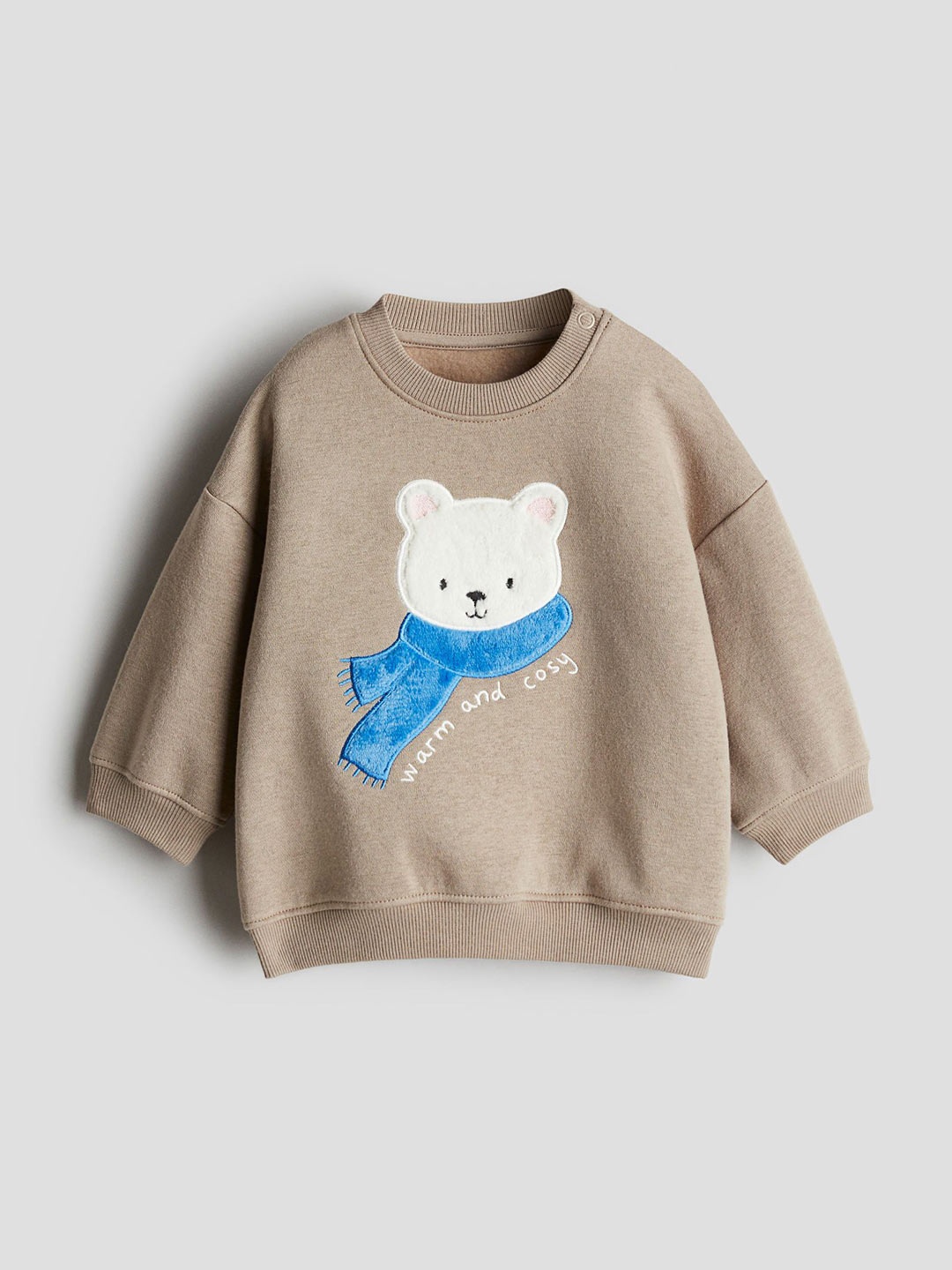 

H&M Boys Round Neck Motif-Detail Sweatshirts, Beige