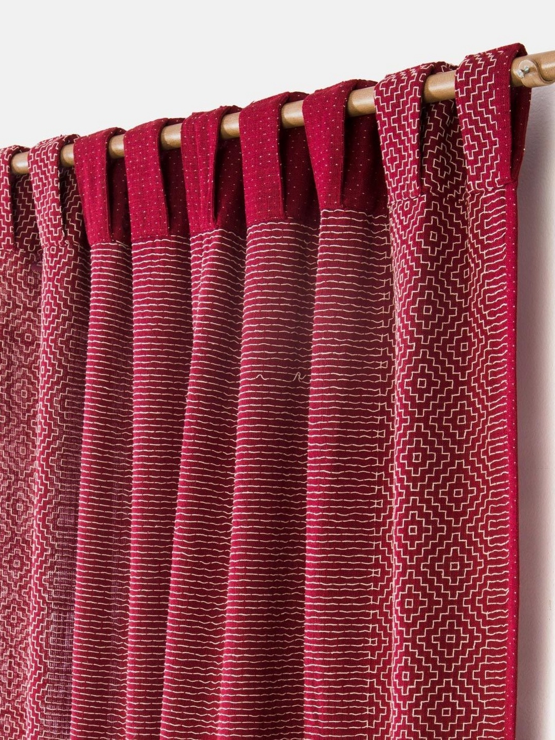 

Fabindia Red Room Darkening Long Door Curtain