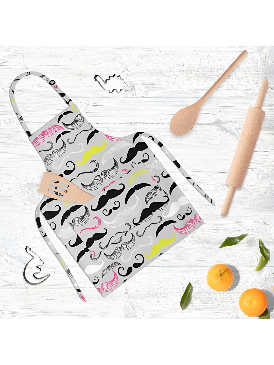 

ArtzFolio Grey & Black Printed Cotton Aprons