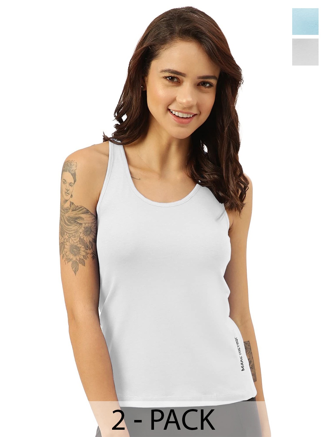 

FREECULTR Women Pack of 2 Tank Tops, Blue