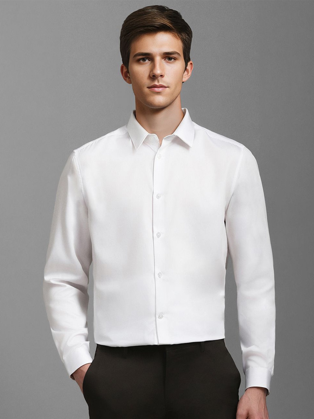

Louis Philippe Sport Men Classic Opaque Casual Shirt, White