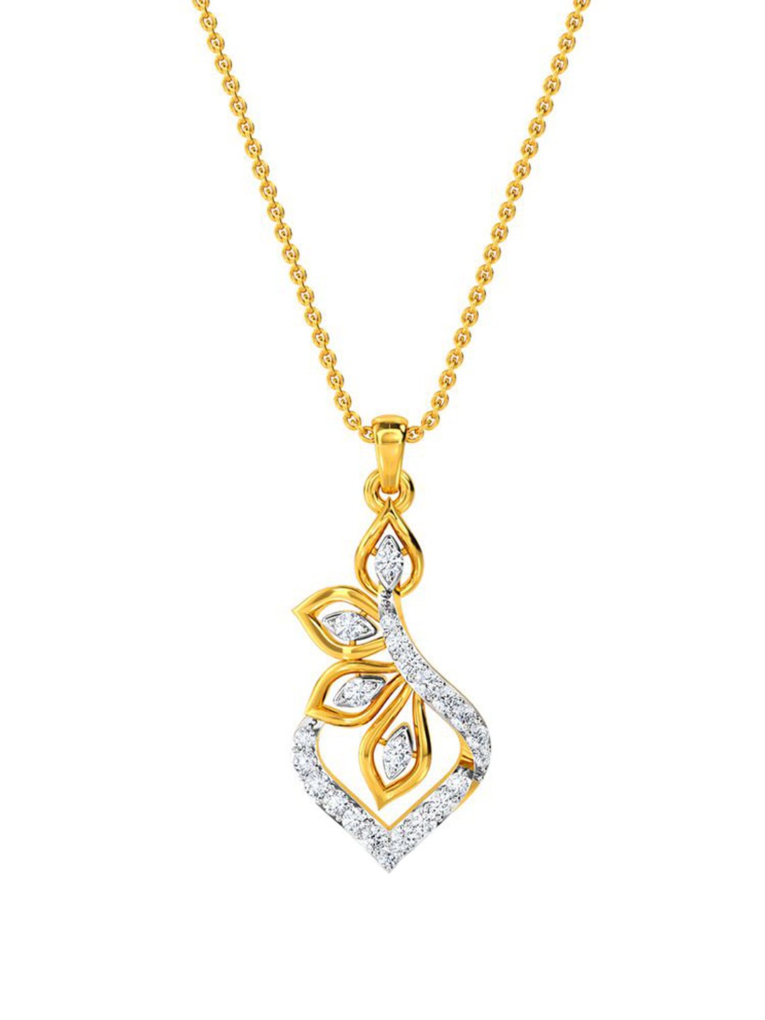 

KISNA DIAMOND AND GOLD JEWELLERY Women 18KT Pendant Diamond 0.14 Carat