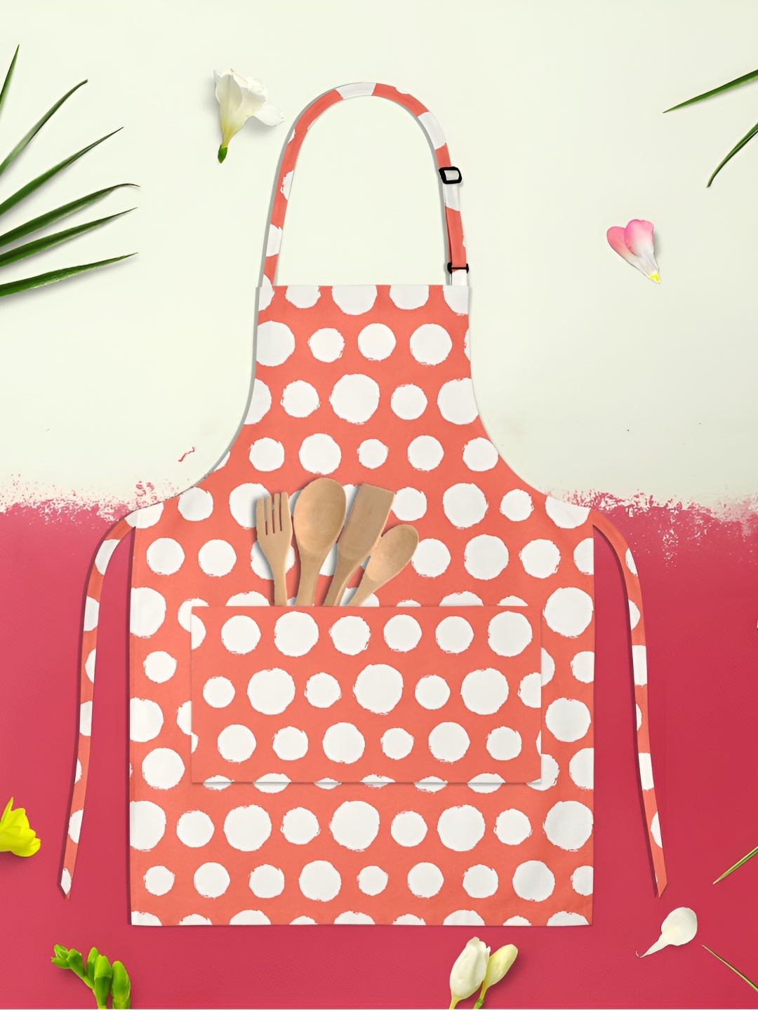 

ArtzFolio Red & White Printed Cotton Aprons