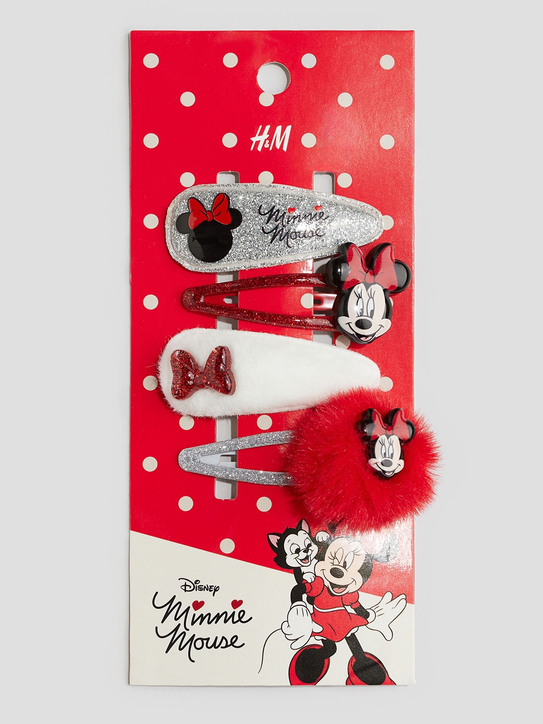 

H&M Girls 4-Pack Hair Clips, Red