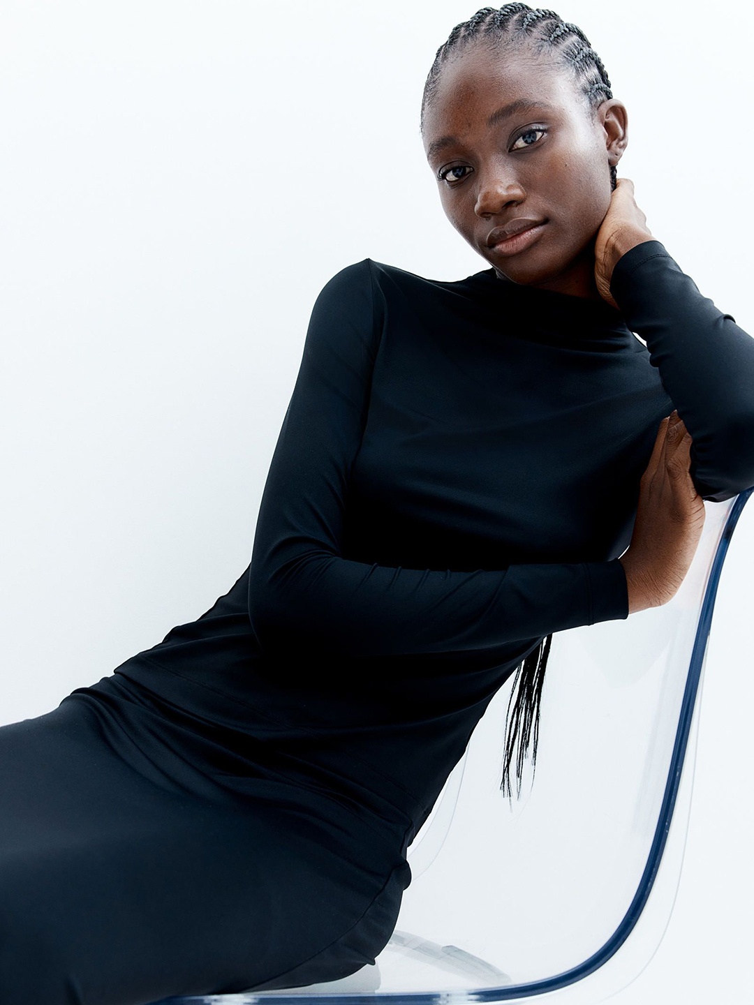 

H&M Turtleneck Top, Black