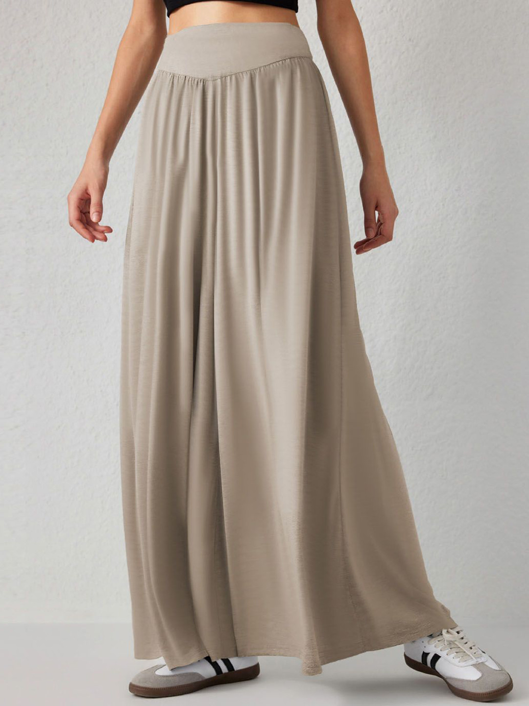 

StyleCast Women A-Line Slip-On Maxi Skirt, Khaki