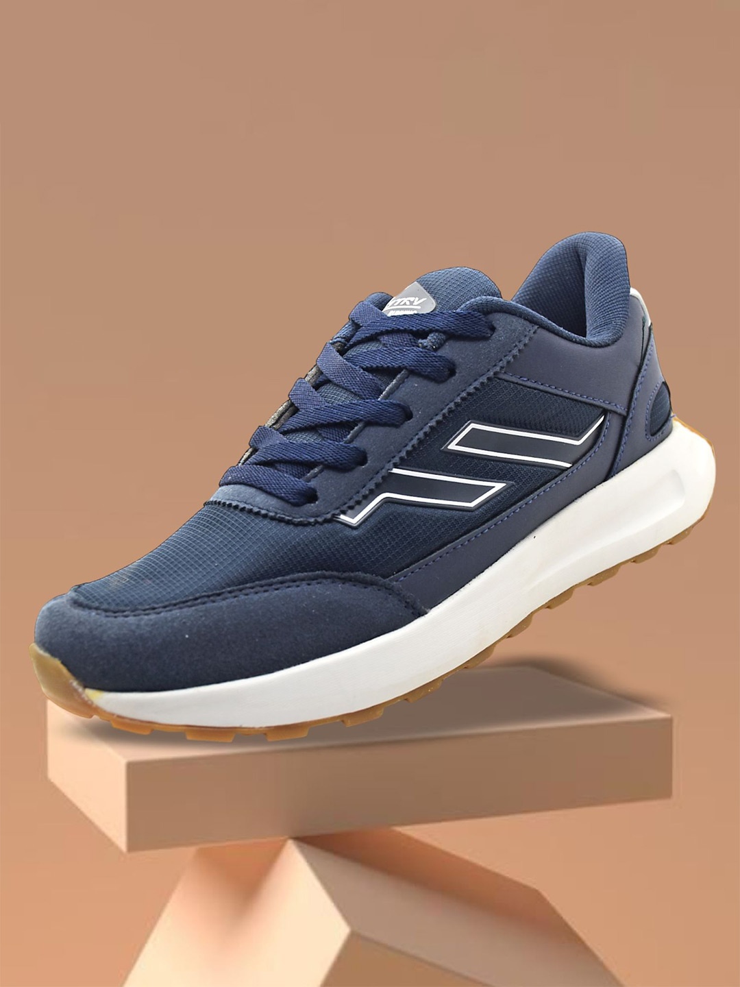 

TRV Men Mesh Running Non-Marking Lace-Ups Shoes, Blue