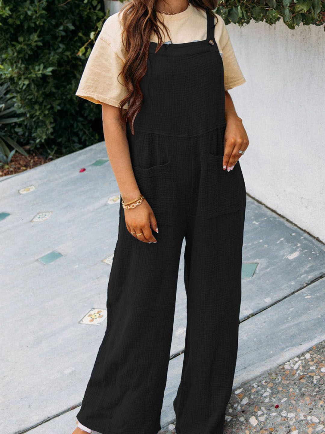 

StyleCast Women Solid Basic Jumpsuit, Black