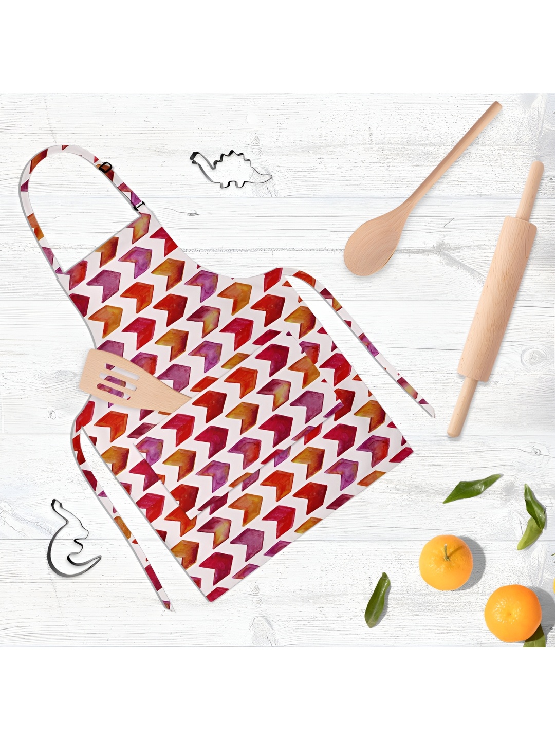 

ArtzFolio White & Red Printed Cotton Aprons