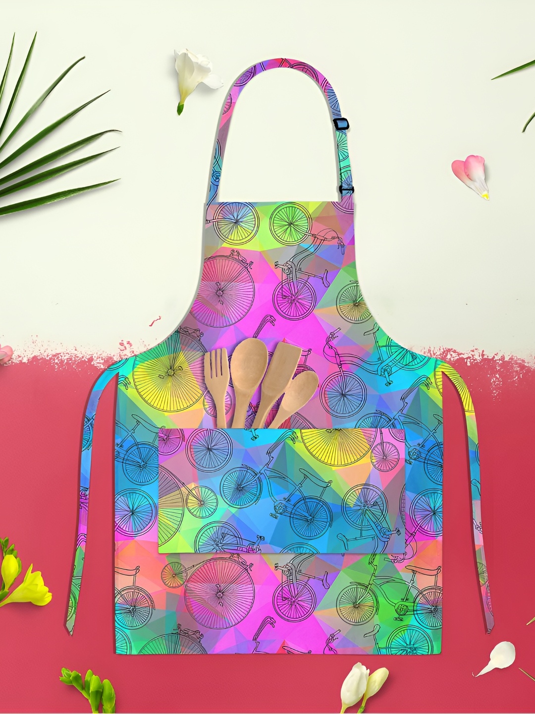 

ArtzFolio Blue & Green Printed Cotton Aprons