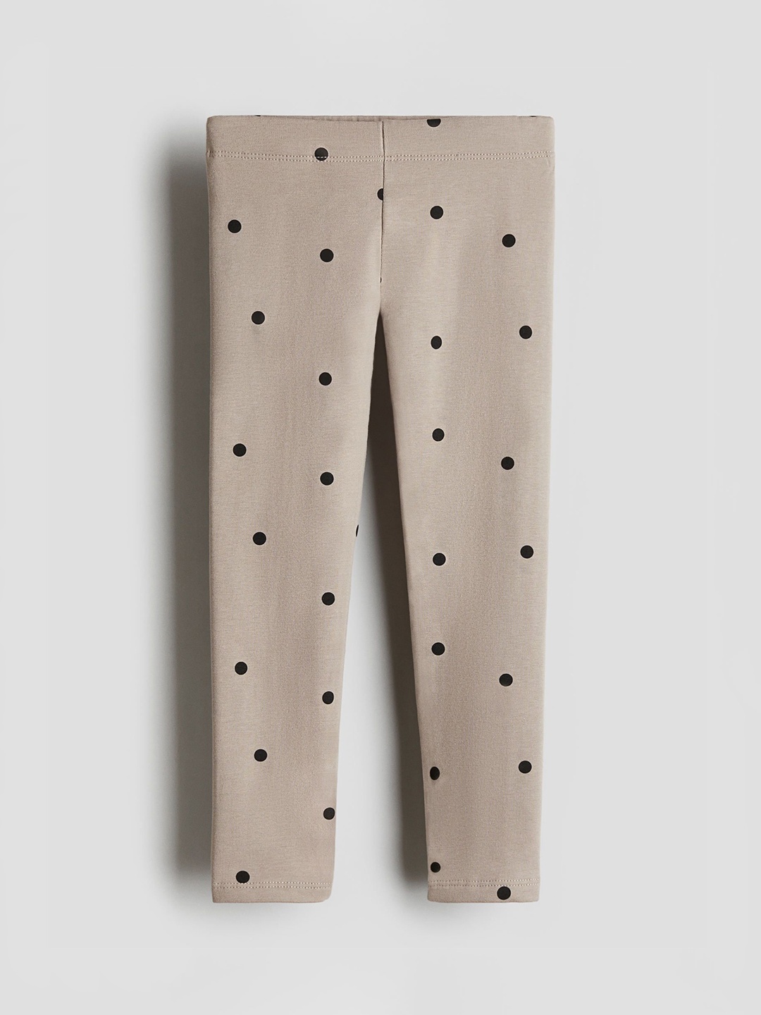 

H&M Girls Brushed-Inside Leggings, Beige