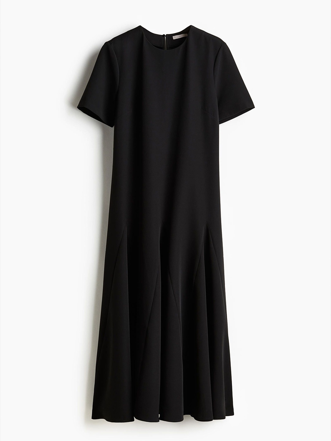 

H&M Flared Twill Dress, Black