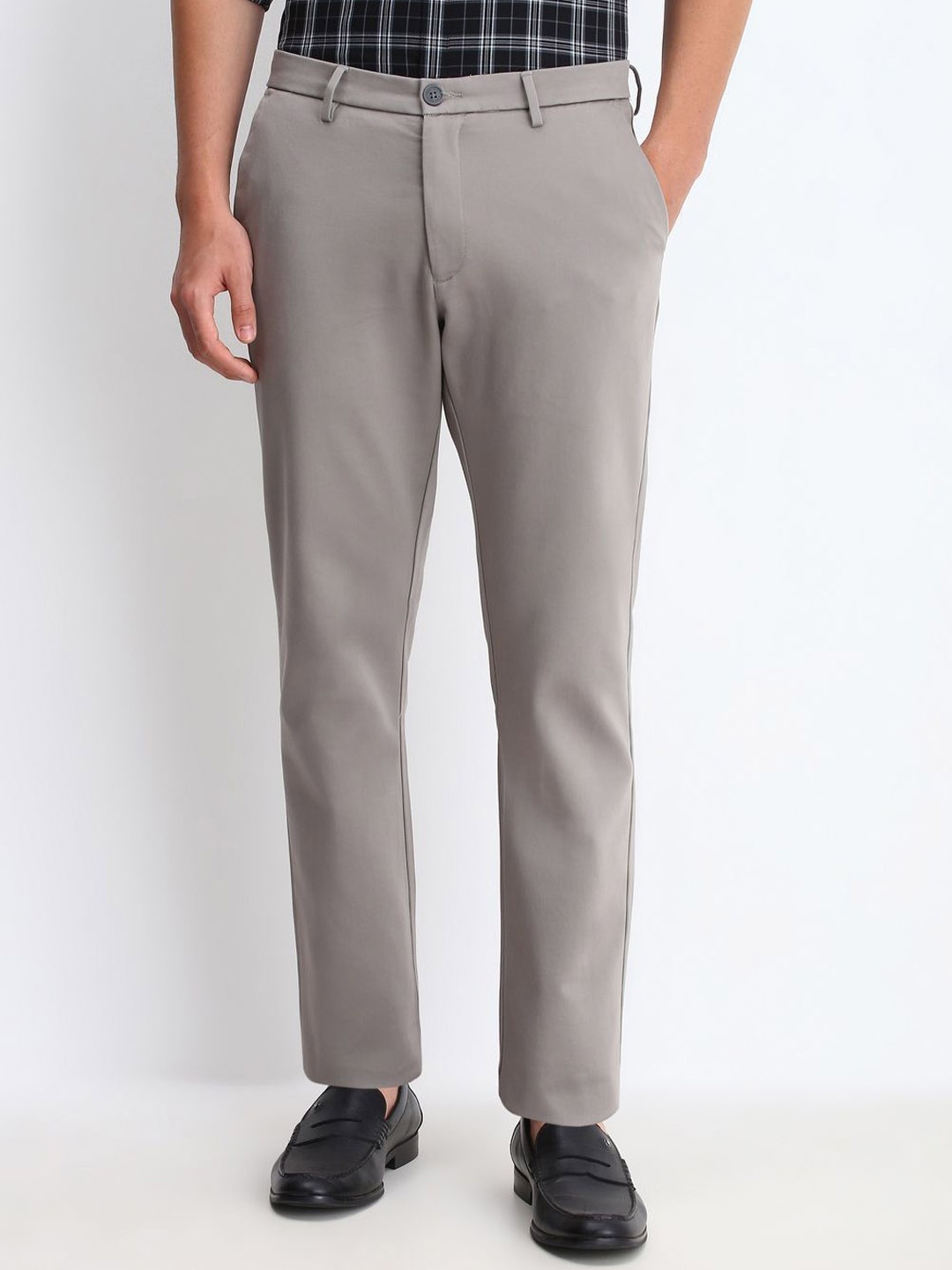 

Allen Solly Men Mid-Rise Formal Trousers, Grey