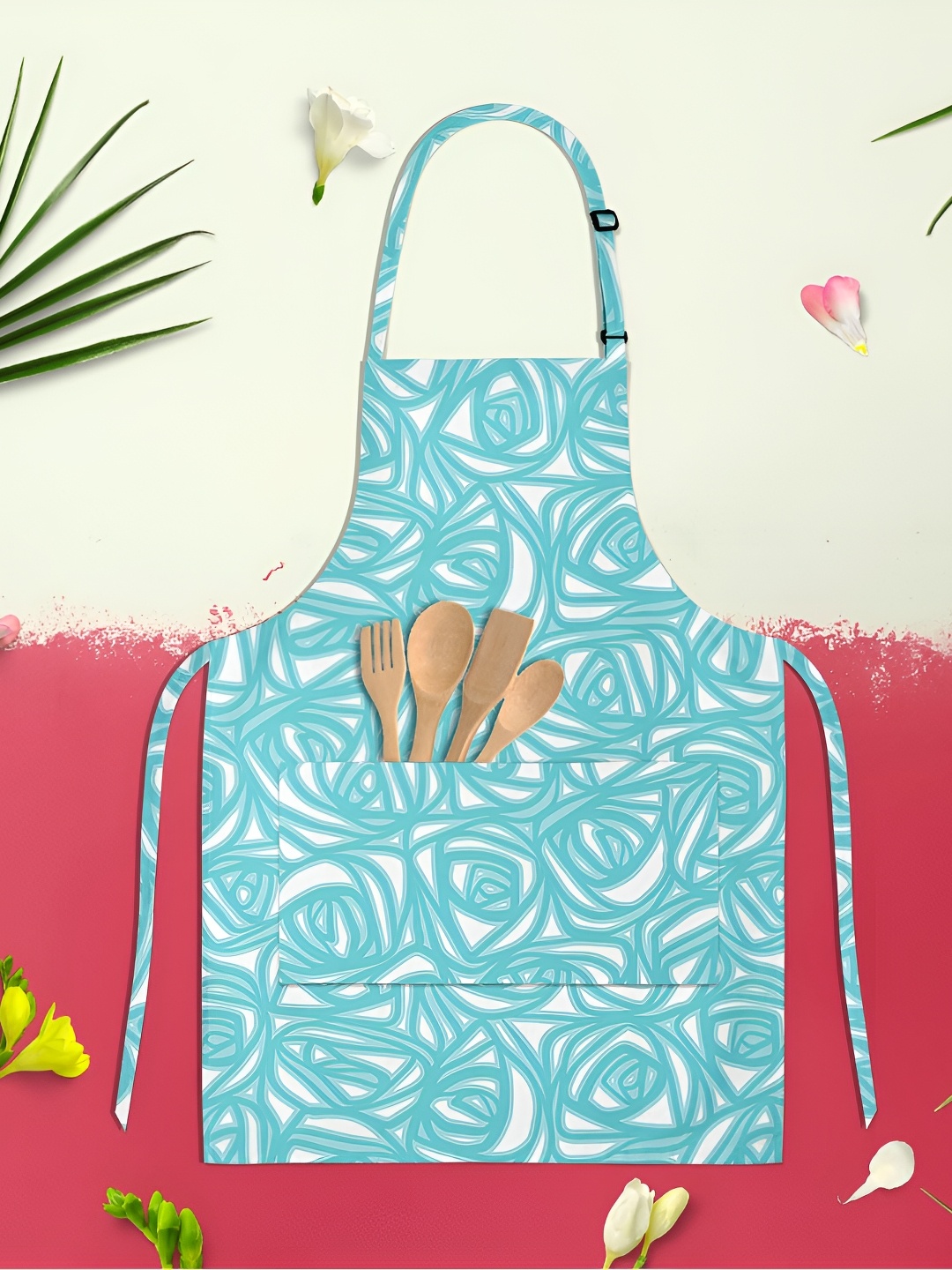 

ArtzFolio Blue & White Printed Cotton Aprons